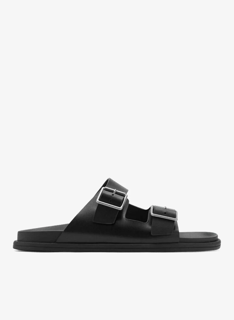 Mango Man Buckles leather sandal