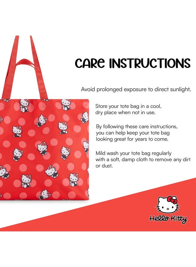 سانريو حقيبة توت نايلون هالو كيتي - للبنات، الأولاد، المراهقين، البالغين - حقيبة توت نايلون بمقبض واحد وطبعة كاملة - Image 4