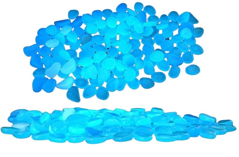 BLAPOXE Glow in The Dark Rocks, 100PCS Fairy Garden Decorations Stones, Outdoor Decor for Patio Stepping Stone Kit, Pebbles for Plants/Yard/Backyard/Fish Tank/Pool Stuff - Image 1