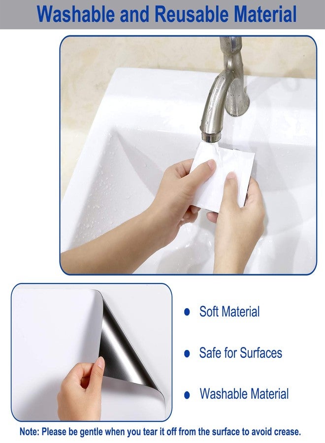 Tenyond Dry Erase Whiteboard Sticker for Fridge, 16.5×11.7in Removable Whiteboard Sheet for Non-Magnetic Stainless Steel Glass Door w/ 2 Markers & 1 Eraser, Washable Sticky Note, No Residue, Any Shiny Surface - Image 2