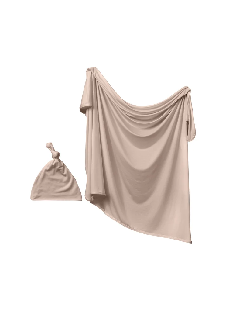 أنفي بيبي Bamboo Swaddle and Sleep Suit Newborn Gift Set Mocha