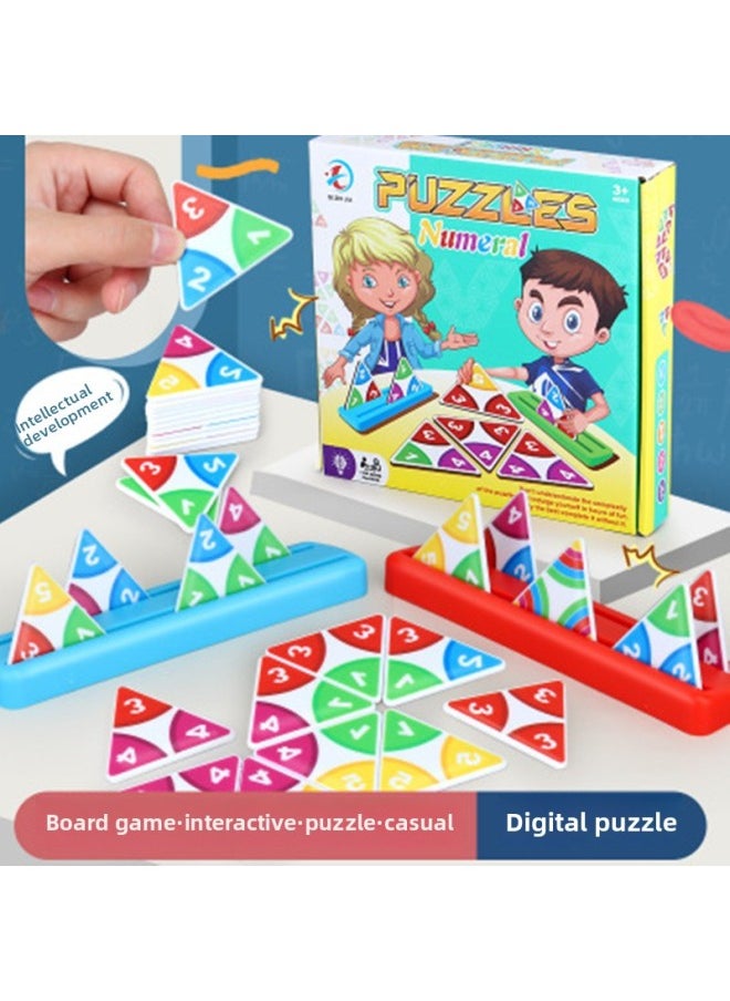 Generic - Triangle Plate Battle Colorful Digital Puzzle Parent-child Interaction Children's Toy Fun Desktop Game Wholesale-Color:Unlimited - Image 1