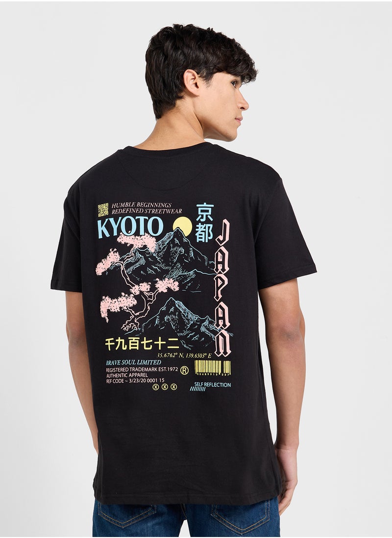 BRAVE SOUL Graphic Print T-Shirt  - Image 2