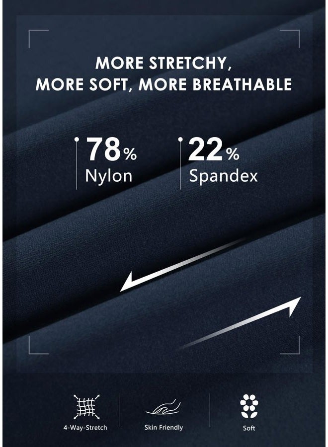 Libin Yoga Pants Women Wide Leg Pants 29"/31" High Waist Comfy Stretch Casual Loose Track Sweatpants Women with Pockets, Dark Navy, L - Image 4