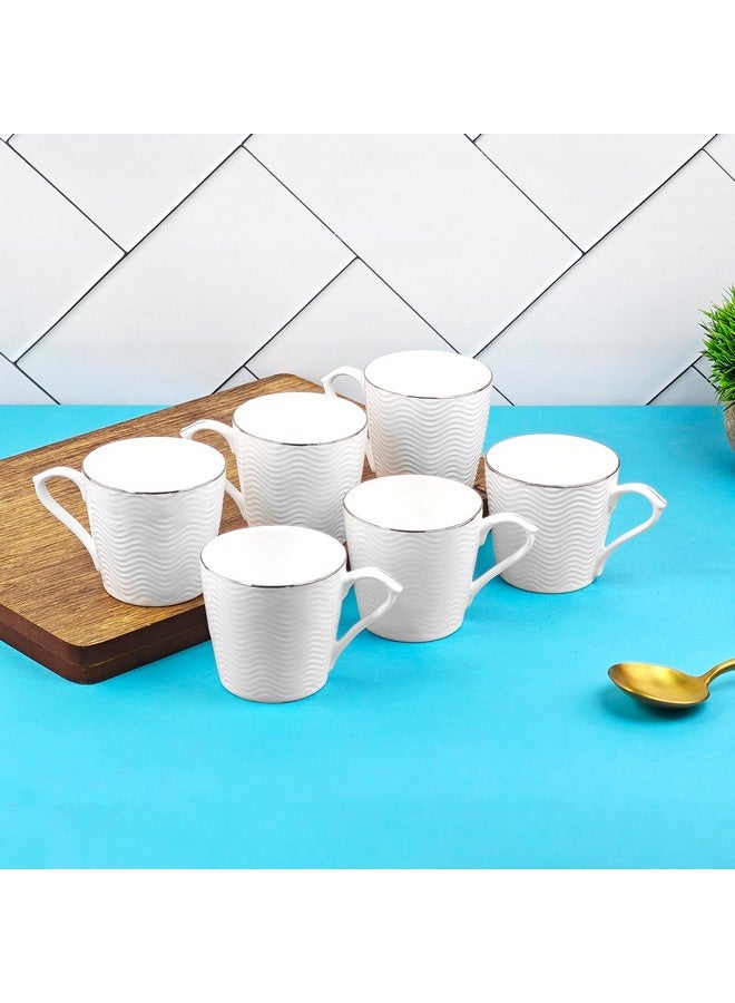 UPC U.P.C. Cup Set of 6 for Tea, Ceramic Tea Cups Set of 6, Microwave Safe Cup, Dishwasher Safe Cups, Bone-Ash Free Coffee Cups Set-150ml. - Image 2