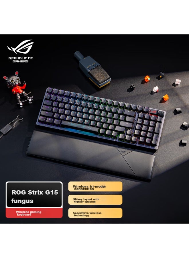 Rog Ranger 2 98 Wireless Mechanical Keyboard, Wireless Tri-mode Gaming Keyboard 96-key Layout, Nx Snow White Switches, Rgb, Hot-swappable Customizable, Pbt Version - Image 1
