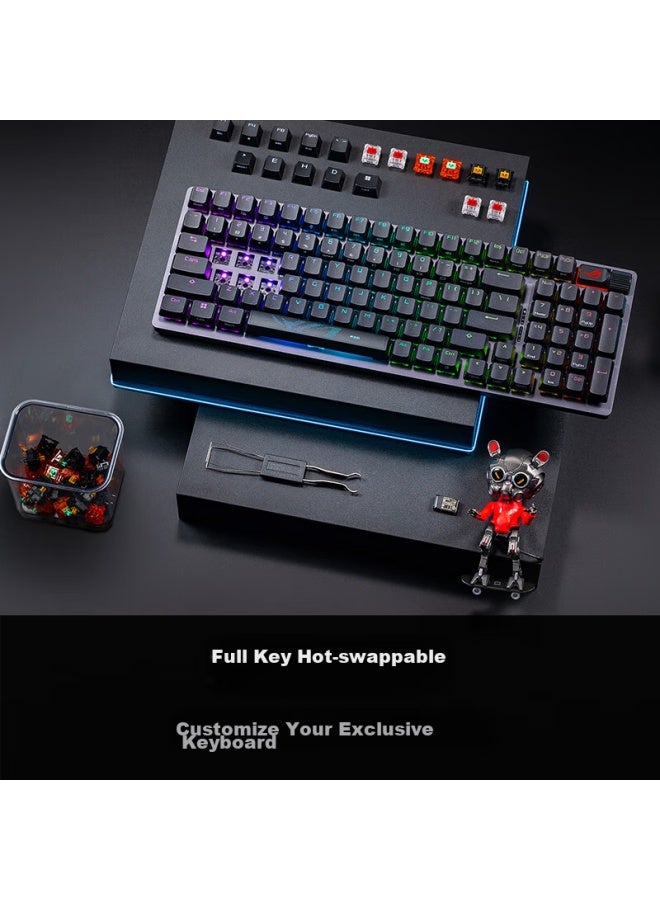 Rog Ranger 2 98 Wireless Mechanical Keyboard, Wireless Tri-mode Gaming Keyboard 96-key Layout, Nx Snow White Switches, Rgb, Hot-swappable Customizable, Pbt Version - Image 2