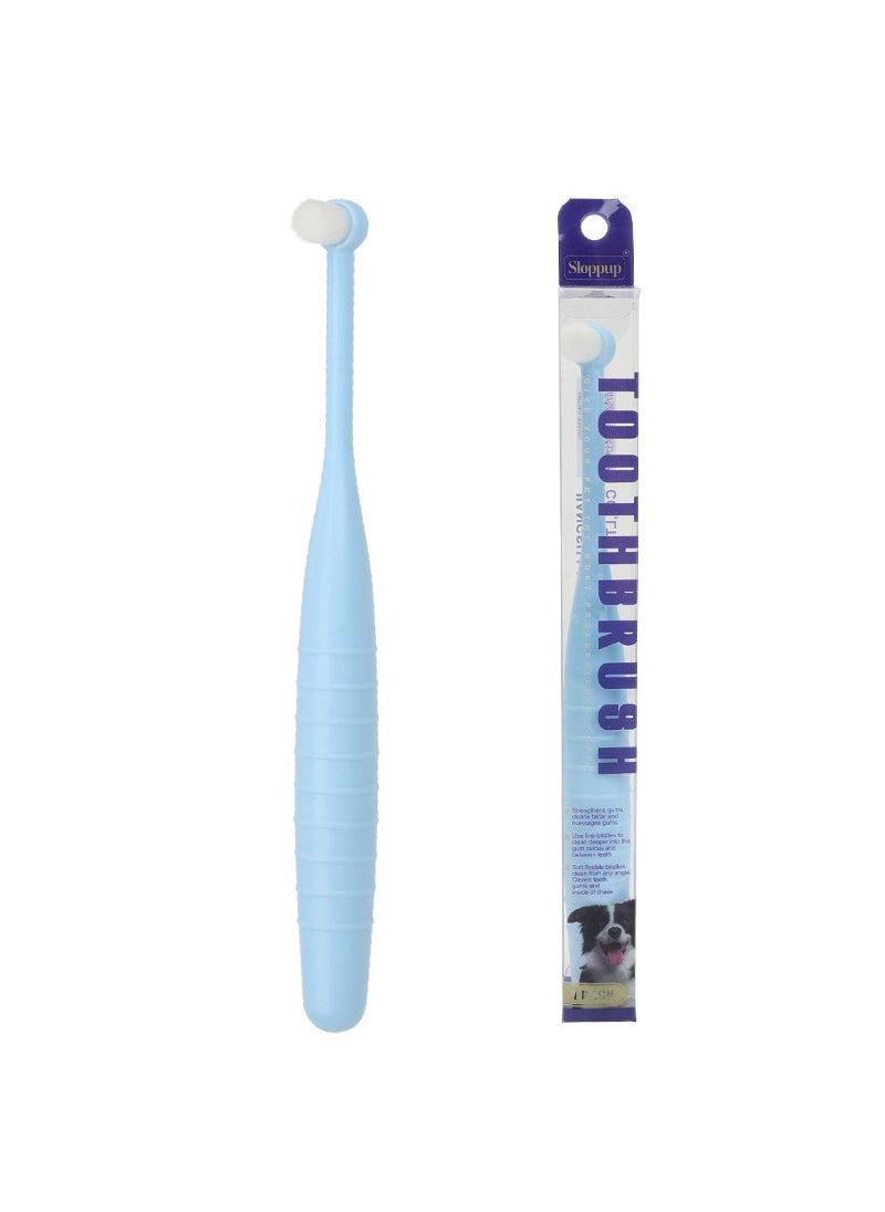 Generic Pet Dental Floss Dog Cat Oral Cleaning Toothbrush Dog Cat Teeth Cleaning Supplies Dental Floss Pets Blue-Round Head 