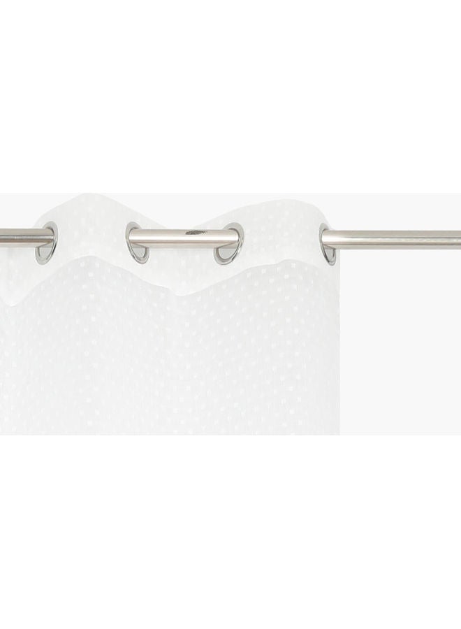 NIBEMINENT 2-Piece Alice Sheer Curtain Set White 140X240cm - Image 3