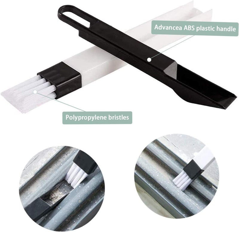 KBZONE Window Track Cleaner Tools Set, 11 PCS Window Groove Cleaning Brush Kit for Sliding Door, Sill, Tile Lines, Shutter, Car Vents, Keyboard (Window Cleaning Brush Set) - Image 4