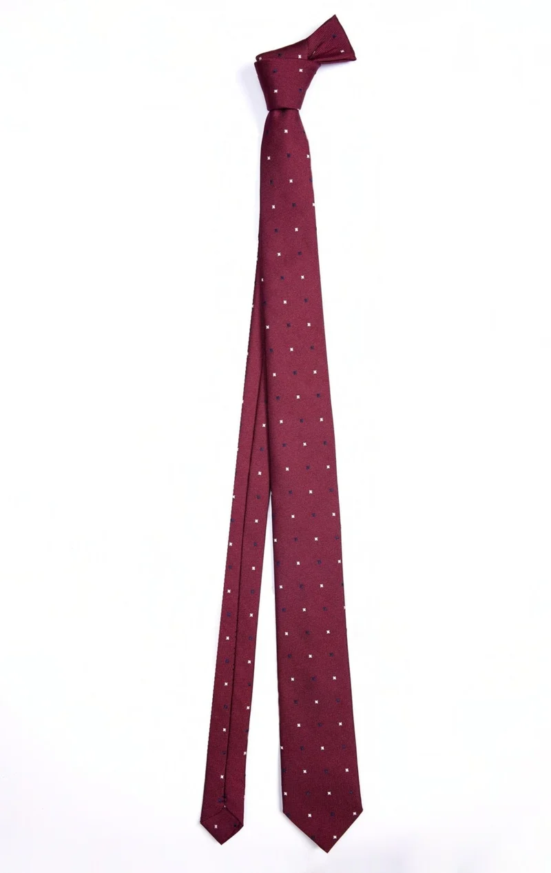 Tudors Fine Patterned Claret Red Men's Tie