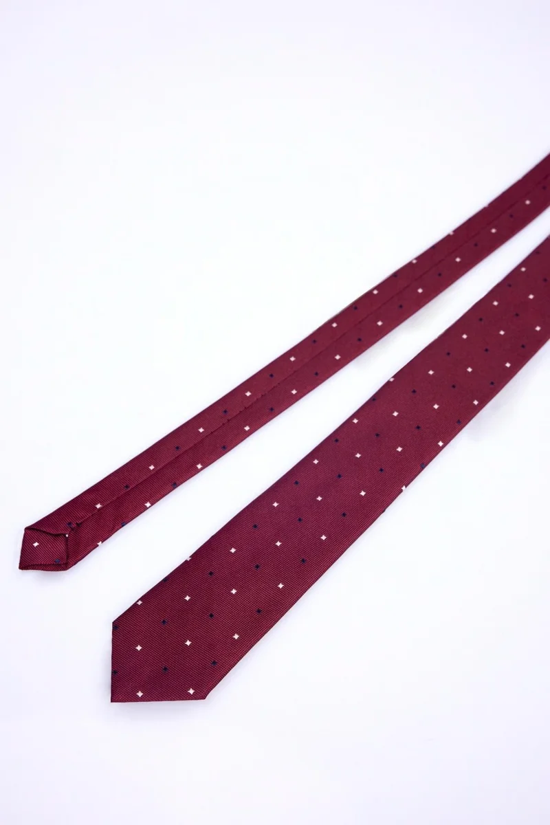 Tudors Fine Patterned Claret Red Men's Tie