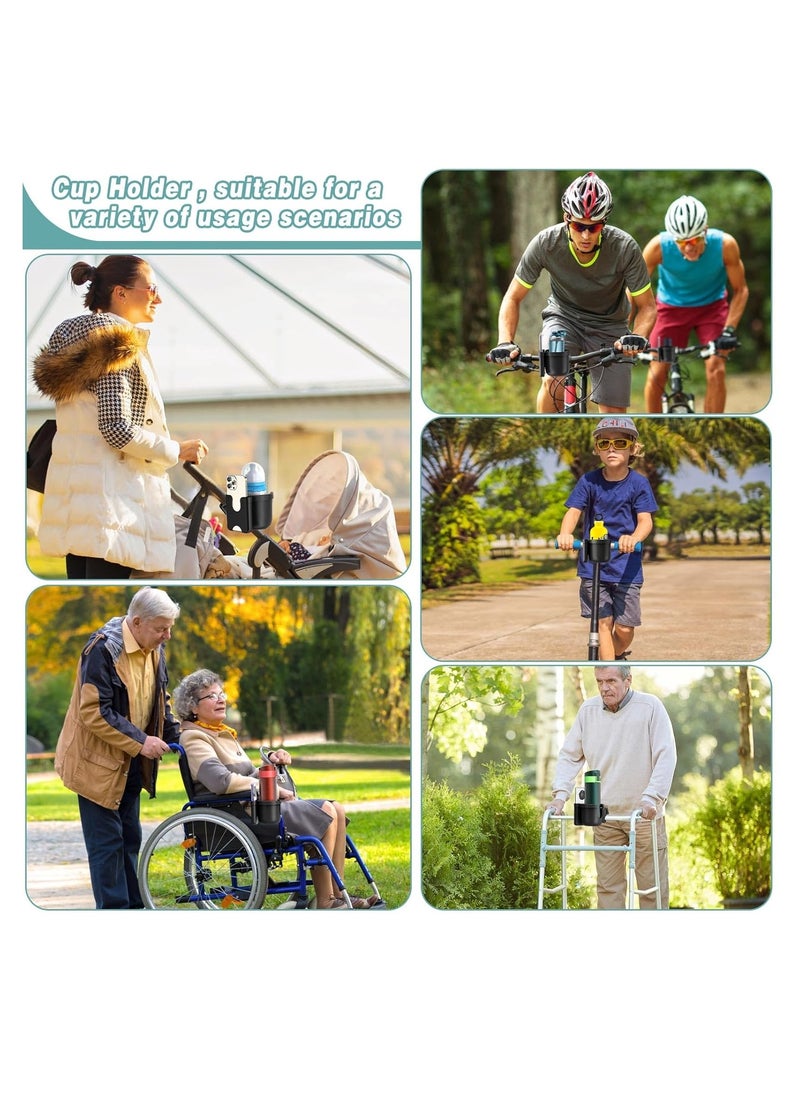 spa luxetique Stroller Cup Holder with Phone Holder, Universal Bottle Holder for Wheelchair, Walker, Bike, Scooter, Stroller Accessories for Uppababy, Nuna, Bugaboo, Doona, Gifts for Women, Mom, Men  - Image 5