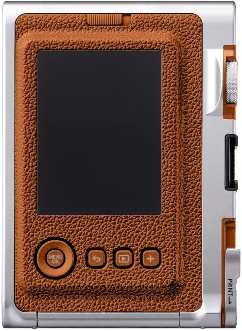 Instax Mini Evo Hybrid Instant Camera – Brown + 40 Sheets | Digital & Instant Film Camera with LCD Screen & Bluetooth - Image 2