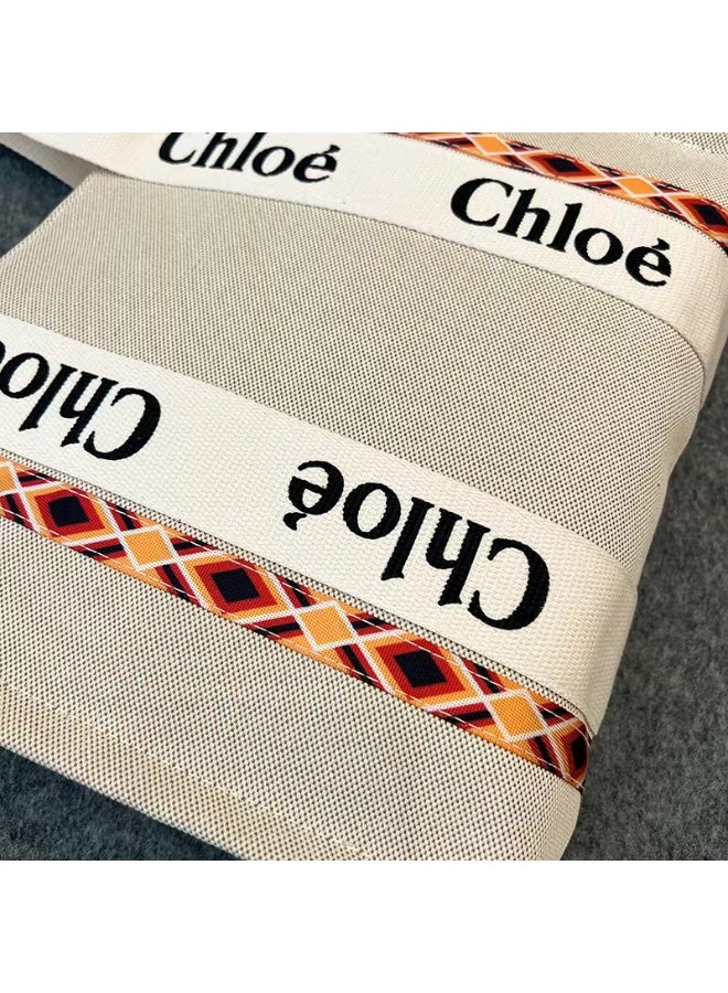 Chloe Chloé Tote Bag: Boho - Chic with Branded  Patterned Straps-Small Size - Image 5