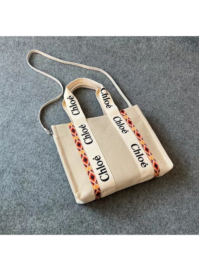 Chloe Chloé Tote Bag: Boho - Chic with Branded  Patterned Straps-Small Size - Image 2