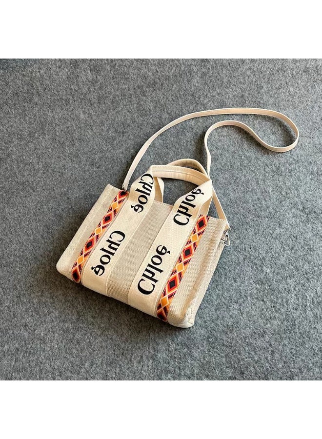 Chloe Chloé Tote Bag: Boho - Chic with Branded  Patterned Straps-Small Size - Image 3