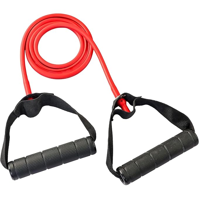 Body Solid TOOLS MEDIUM RESISTANCE TUBE BANDS - EXERCISE TUBES FOR WORKOUTS, BEACHBODY FITNESS, HOME GYM - DURABLE RESISTANCE TUBING WITH COMFORT GRIP HANDLES - Image 5