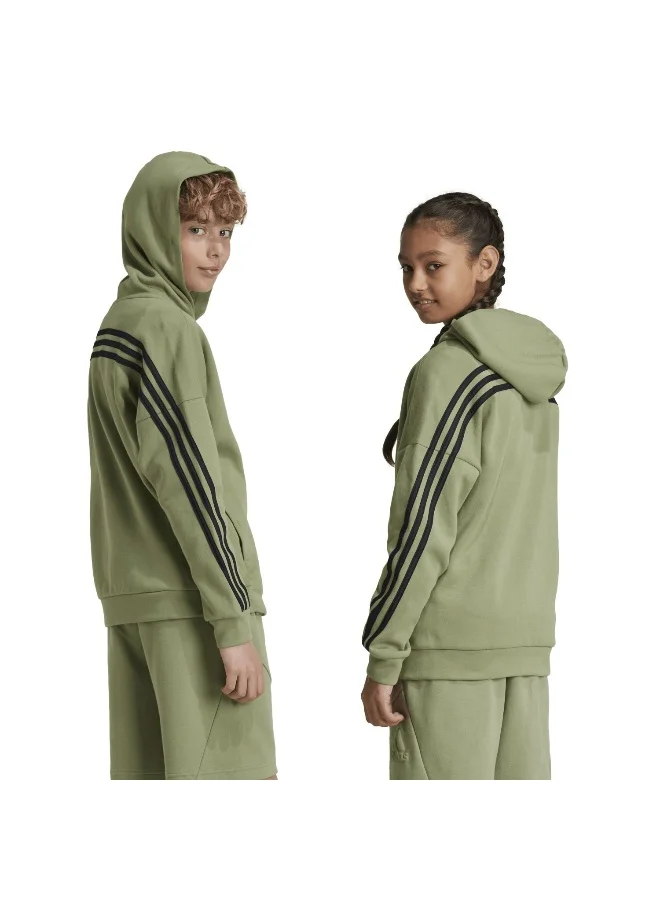 Adidas U Fi 3S Fz Hd Green Training Track Tops 7-8Y