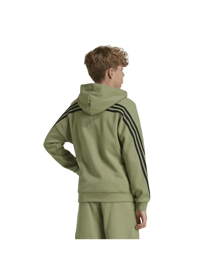 Adidas U Fi 3S Fz Hd Green Training Track Tops 7-8Y