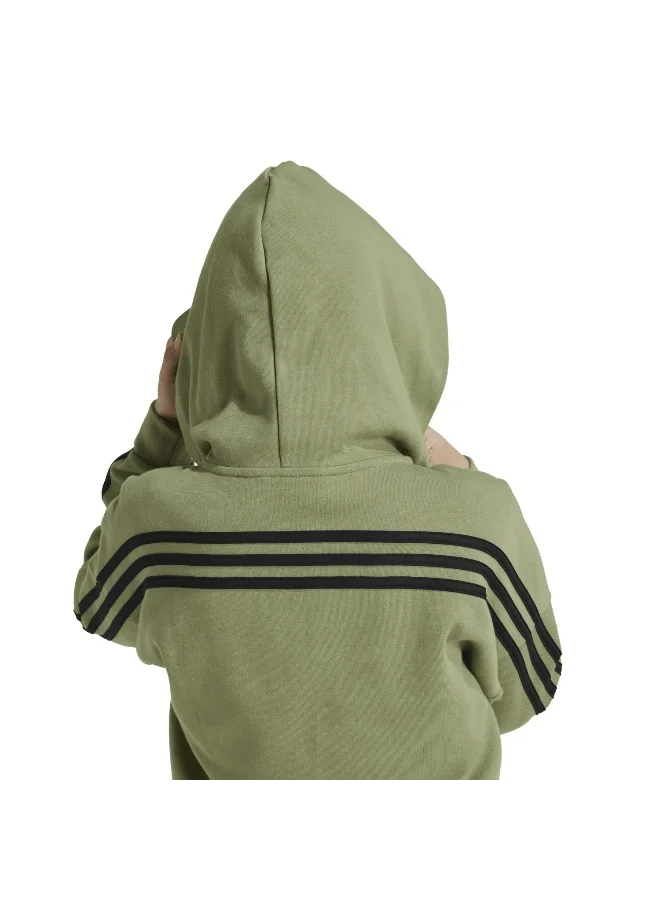 Adidas U Fi 3S Fz Hd Green Training Track Tops 7-8Y