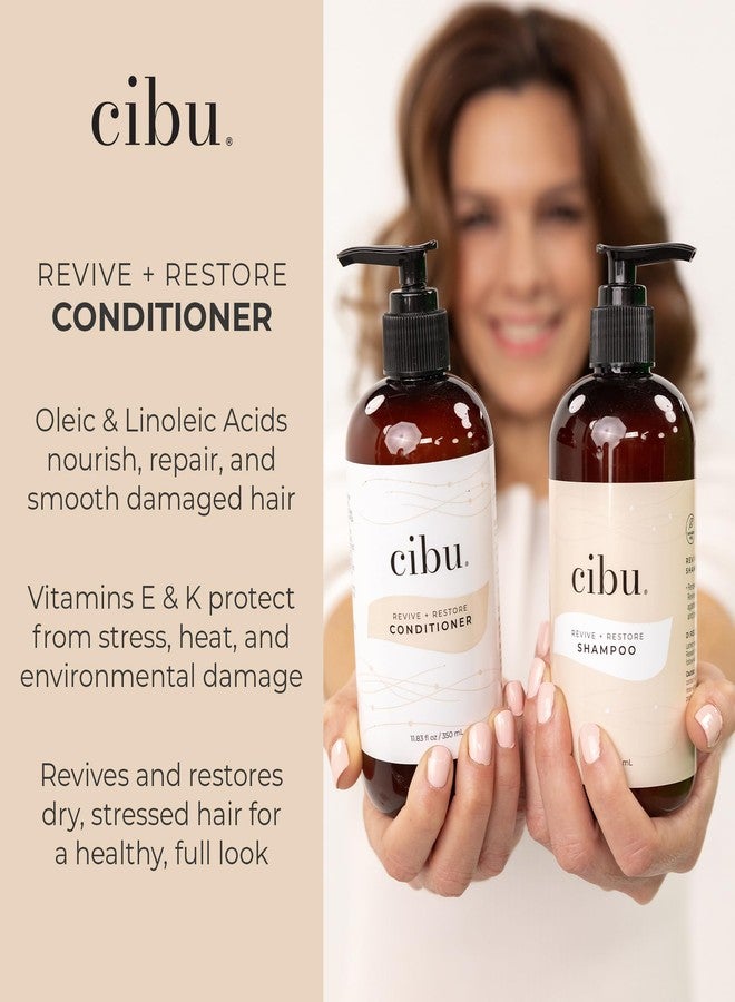 Cibu Revive and Restore Conditioner | Repair Conditioner with Oleic Acid, Linoleic Acid, Vitamin E & K | Eliminates Frizz, Seals Split Ends, Strengthens, Fortifies and Smoothens Hair Strands | 11.83oz - Image 4