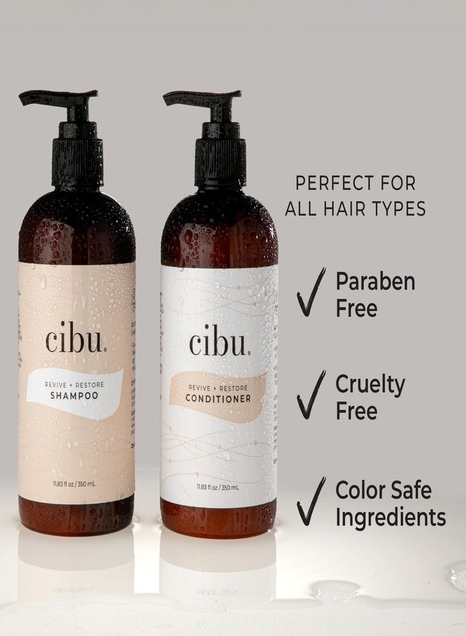 Cibu Revive and Restore Conditioner | Repair Conditioner with Oleic Acid, Linoleic Acid, Vitamin E & K | Eliminates Frizz, Seals Split Ends, Strengthens, Fortifies and Smoothens Hair Strands | 11.83oz - Image 3