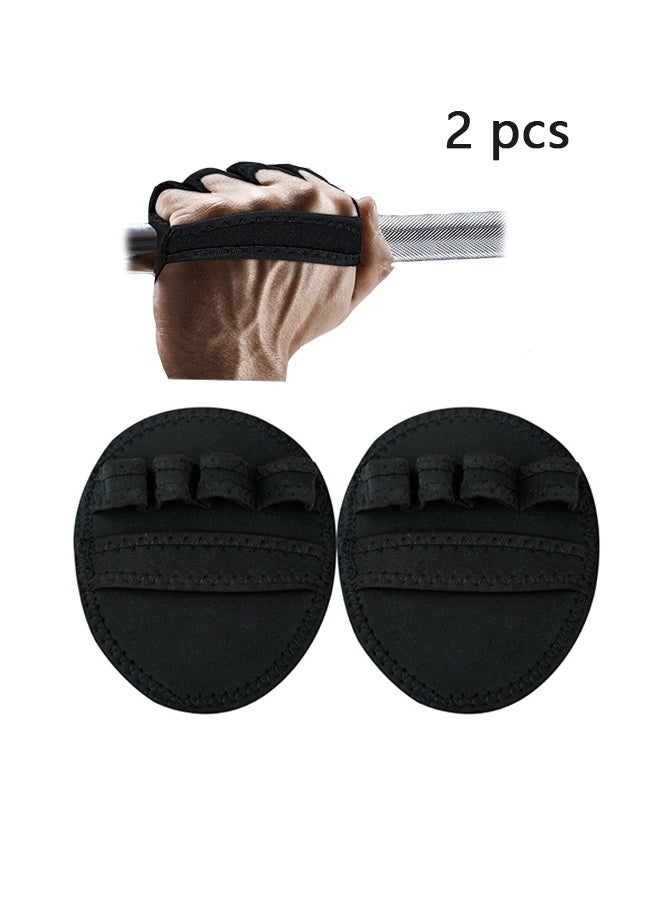 واي جيه 1 زوج من حصائر قبضة الوزن ، قفازات رياضية من النيوبرين ، بديل تمرين الصالة الرياضية لرفع الأثقال ، كمال الأجسام ورفع الأثقال ، لا مزيد من التعرق الأسود - Image 1