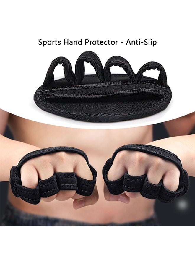 واي جيه 1 زوج من حصائر قبضة الوزن ، قفازات رياضية من النيوبرين ، بديل تمرين الصالة الرياضية لرفع الأثقال ، كمال الأجسام ورفع الأثقال ، لا مزيد من التعرق الأسود - Image 3