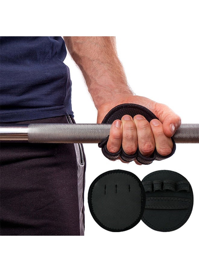 واي جيه 1 زوج من حصائر قبضة الوزن ، قفازات رياضية من النيوبرين ، بديل تمرين الصالة الرياضية لرفع الأثقال ، كمال الأجسام ورفع الأثقال ، لا مزيد من التعرق الأسود - Image 5