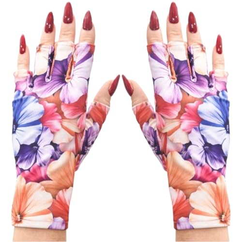 ManiGlovz - Original UPF 50+ UV Light Protective Nail Gloves | Gel Manicure and Anti UV Fingerless Gloves for Women | Protects Skin During Driving and Sun Exposure - Image 1