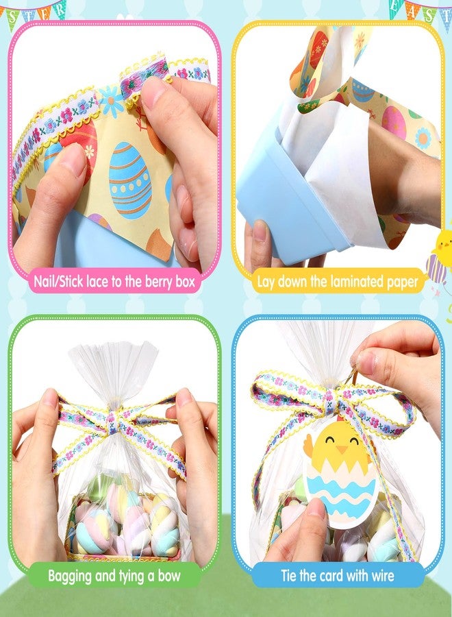 Mimorou 36 Set DIY Mini Easter Basket Stuffers Gift Baskets Empty Bulk Small Plastic Treat Boxes 4 Inch for Candy Snack Cookie Toy Fillers for Easter Egg Hunt Church Spring Party Favors - Image 4