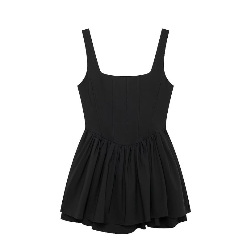 ZA cross-border womens clothing wholesale new European and American style fashion corset sleeveless strap short dress 8541045 Black - Image 1