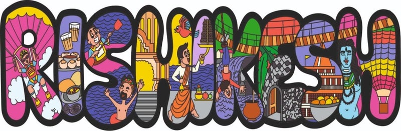 Skywalk India Souvenir Wooden MDF Rishikesh Fridge Magnet (Multicolour) - Image 4