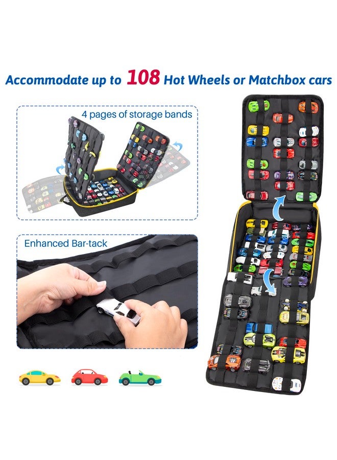 KISLANE Ultimate Toy Cars Storage, Versatile Dual Compartment Toy Cars Case with 4 Storage Pages, Holds 108 Cars - Perfect Toy Cars Carrying Case and Matchbox Cars Storage Case(Bag Only,Black) - Image 4