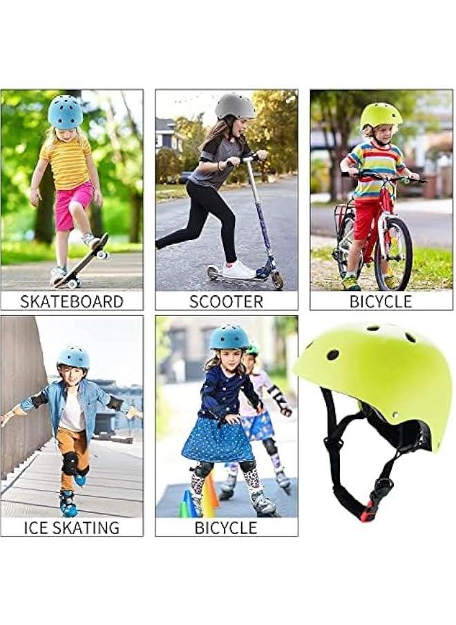 HOOKOR Bike Helmet Set with Knee Pads Elbow Pads Wrist Guards,Adjustable Helmet Protection Gear Set for Toddler Kids&Youth,Bicycle Helmet Roller Skate  - Image 4