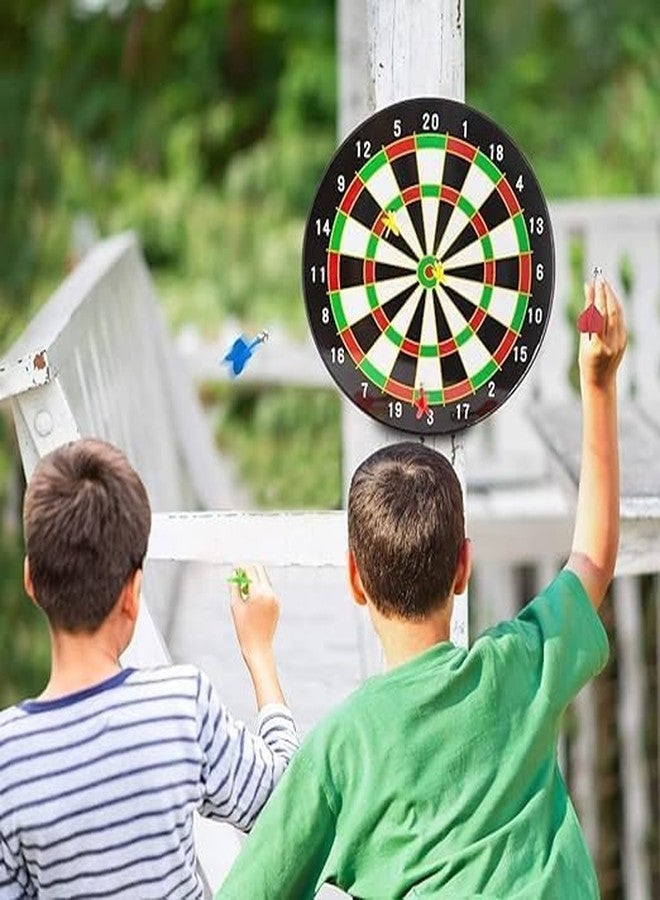 KITMEER Round Magnetic Dartboard Game Set - Bullseye Dartboard, Board with 6 pcs Safe Darts - Image 2
