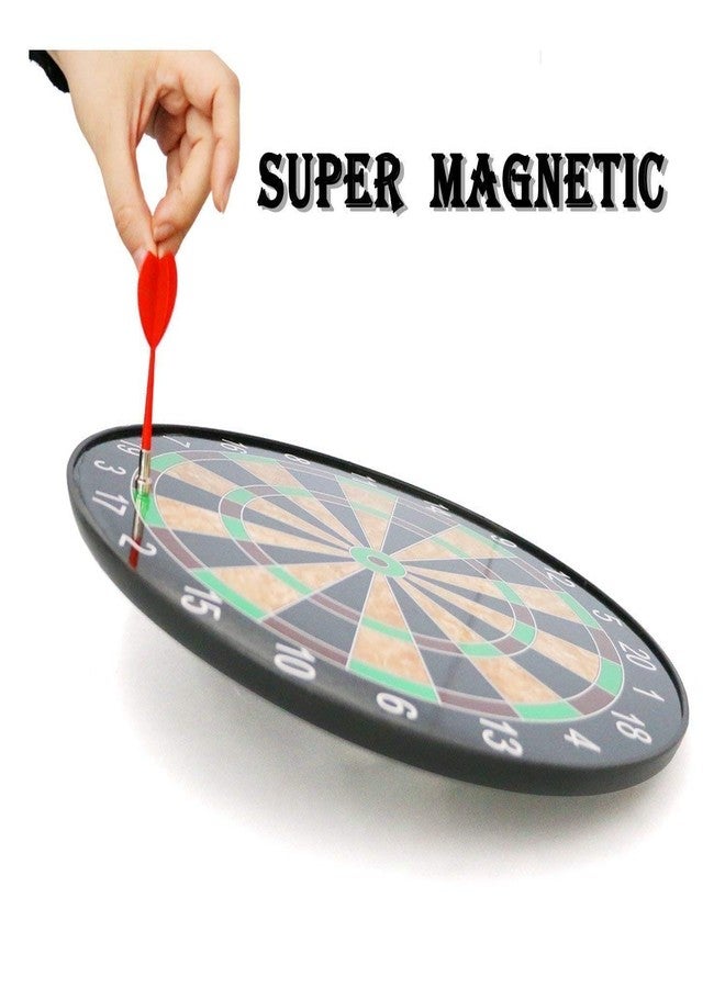 KITMEER Round Magnetic Dartboard Game Set - Bullseye Dartboard, Board with 6 pcs Safe Darts - Image 5