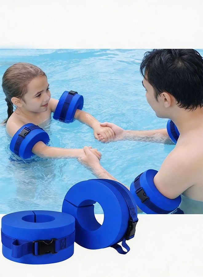 Ailily 2-Pack Foam Swim Aquatic Cuffs EVA Swimming Arm Float Rings- Arm Floaties,Adjustable Swim Fitness Training Set,  Floating Rings for Water Aerobics, Convenient Swim Gear for Improving Technique, Ideal for Swimming Training & Learning - Image 1