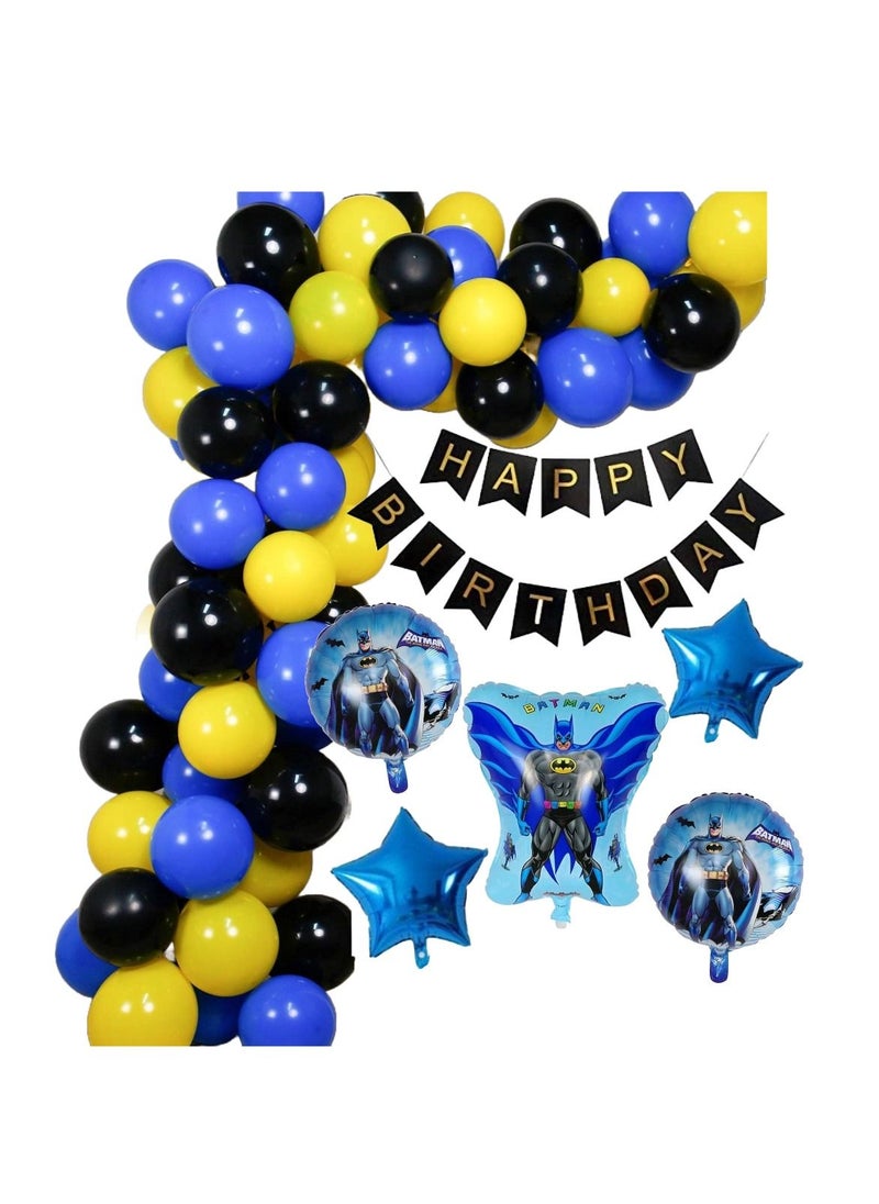 Boxwoods BatMan Theme Birthday Balloons And Banner Set  - Image 1