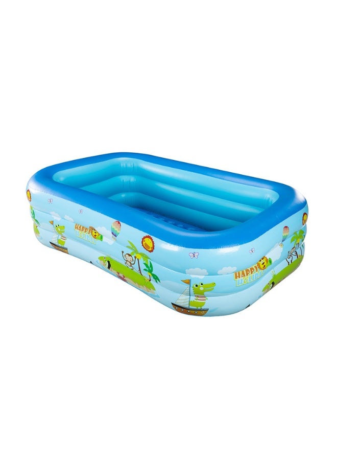 Inflatable Pool with Inflatable Soft Floor, Kiddie Pool Ocean World Kids Swimming Blow Up Pool for Kids, Backyard, Garden, Outdoor, Party, 1.8m  - Image 2