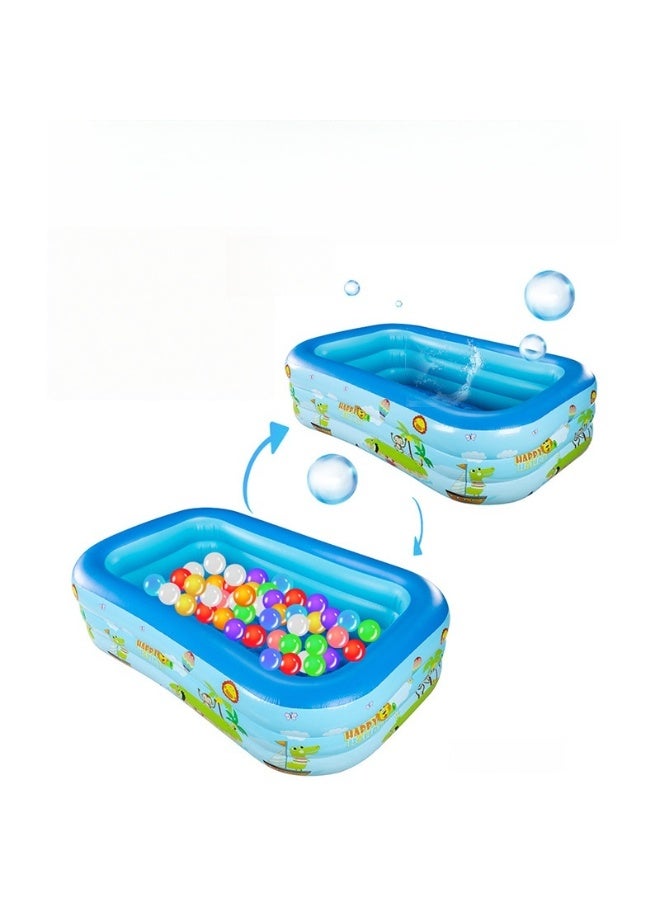 Inflatable Pool with Inflatable Soft Floor, Kiddie Pool Ocean World Kids Swimming Blow Up Pool for Kids, Backyard, Garden, Outdoor, Party, 1.8m  - Image 4