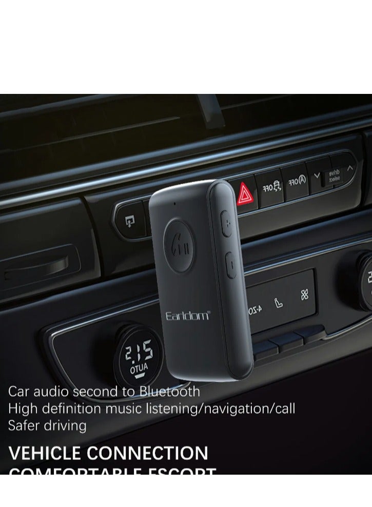 ELTRAZONE ET-BR02 Bluetooth 5.3 Adapter – Hands-Free Call 3.5mm AUX Car Audio Stereo Receiver for Speakers and More  - Image 3