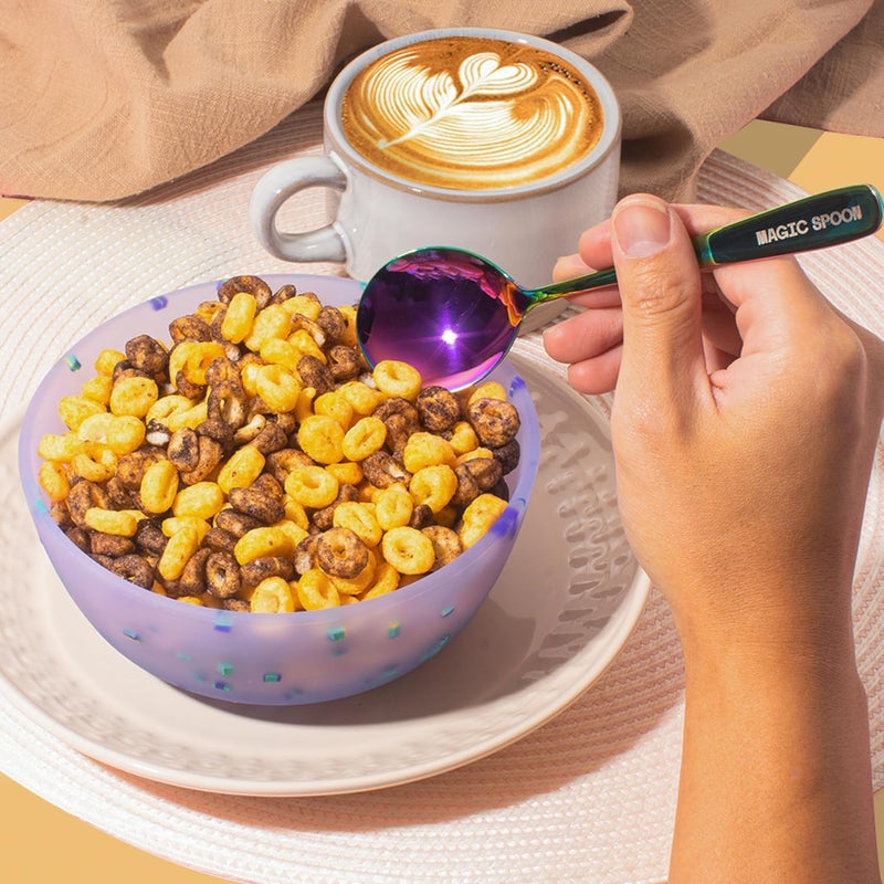 Magic Spoon Viral Silicone Cereal Bowl and Spoon Perfect For Cereal Lovers  100 FoodGrade Silicone Microwave Freezer and Dishwasher Safe - Image 4