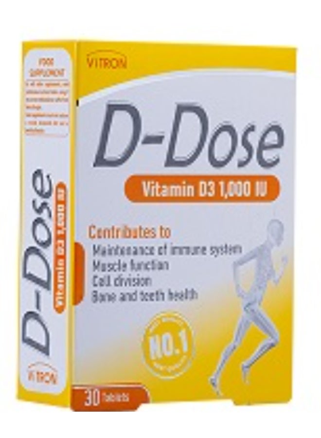 Vitron D-DOSE VIT D3 1000 IU TABLETS 30S - Image 1