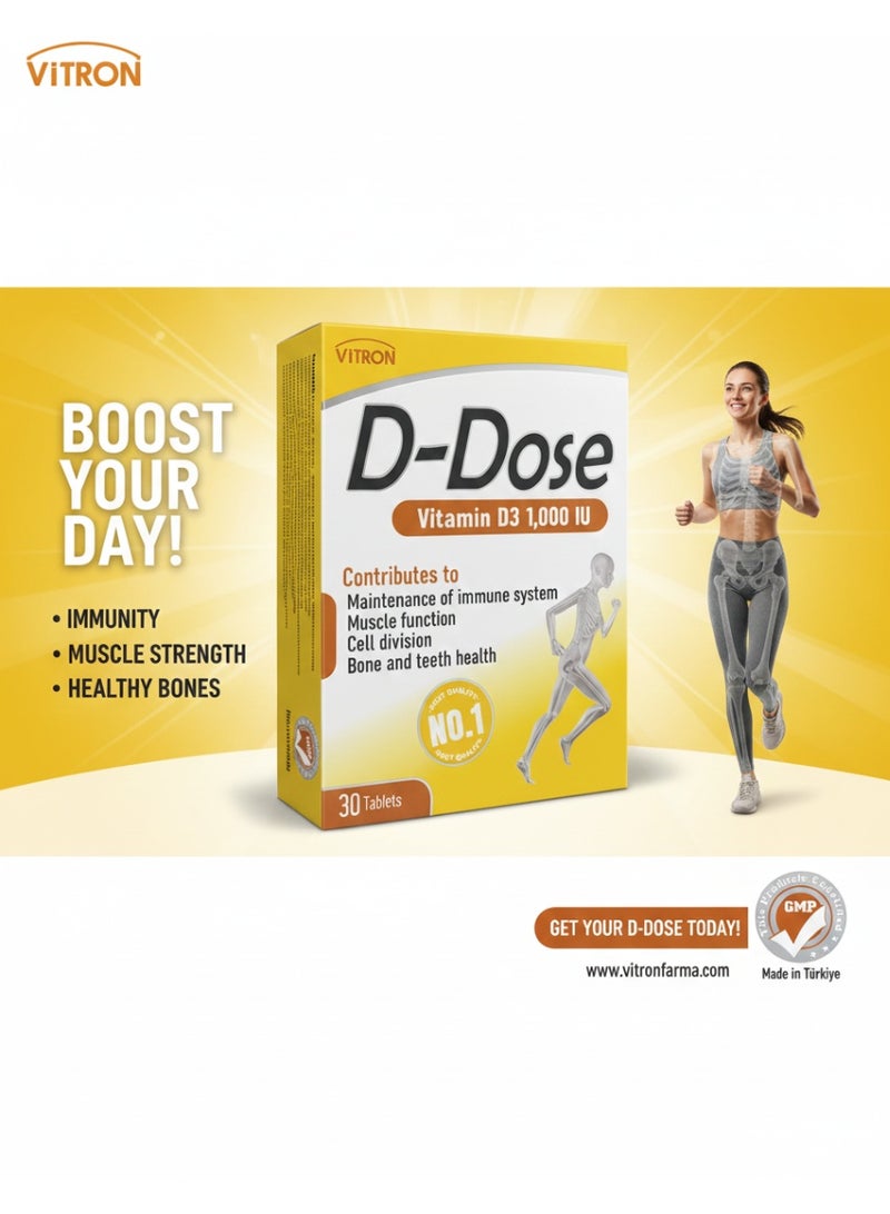 Vitron D-DOSE VIT D3 1000 IU TABLETS 30S - Image 2