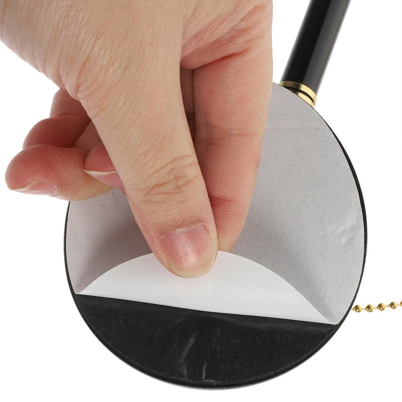 Weighted Base Signature Pen With Chain Gold Accessories Black Desk Writing Pen For Office Bank Table - Image 4