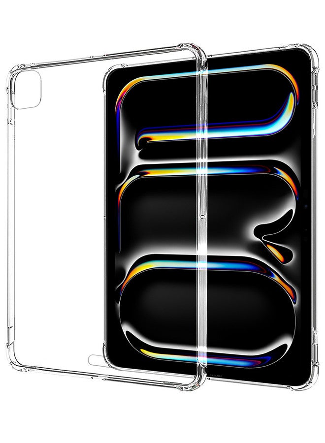 CATANES [for iPad Pro 11 inch 2024] Clear TPU Case Shockproof Transparent Cover Shock Absorbing Flexible TPU Protective Cover  - Image 1