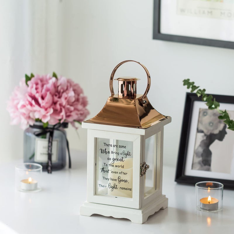 Romadedi Memorial Lantern Sympathy Gift for Loss of Loved One - Memory Gifts for Loss of Mother Mom Father Dad Husband Son Grandma Sister Brother Thoughtful Funeral Remembrance Condolence Bereavement - Image 2