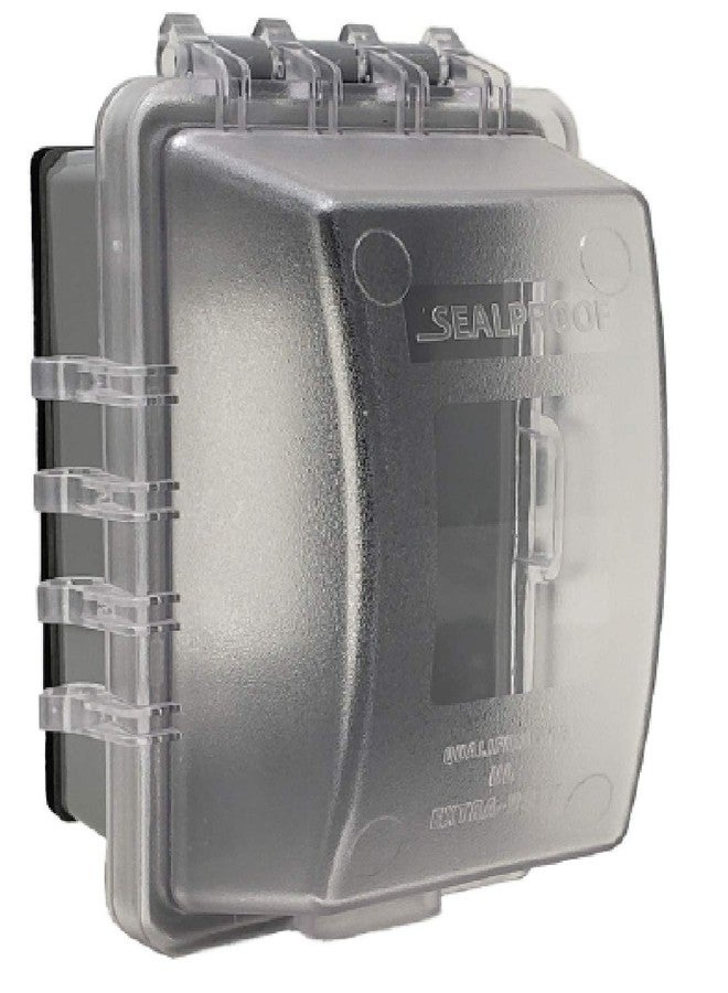 Sealproof Deep Base for Vinyl Siding and Recessed Surfaces While In Use Lockable 1-Gang Outdoor Exterior Outlet Cover | Horizontal/Vertical Weatherproof Extra Duty Bubble Cover